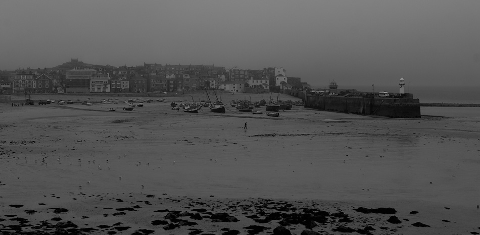 St. Ives in the fog